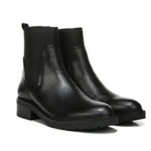 27 Edit Naturalizer Calyx Black Genuine Leather Midi Chelsea Booties Size 7